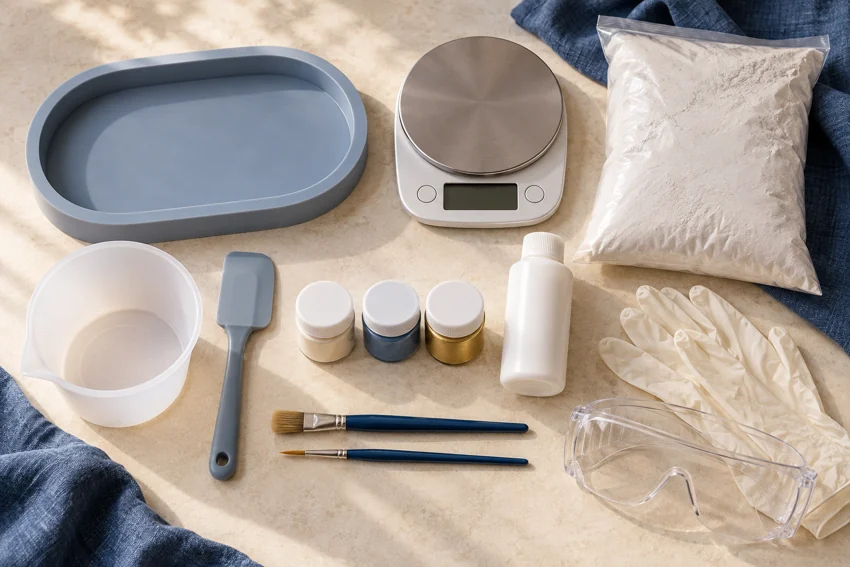 Materiales básicos para trabajar yeso